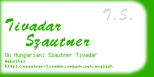 tivadar szautner business card